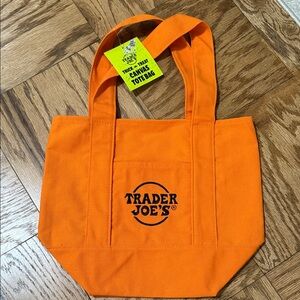 Trader Joe's Orange Canvas Tote Bag